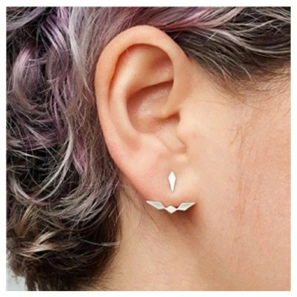 Jewelry - 5 for $25 Silver Color Double Sided Earrings